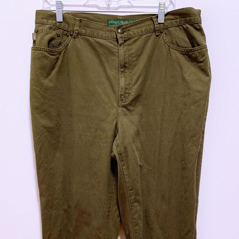 Ralph Lauren, Lauren Jean Company Olive Green Jeans
